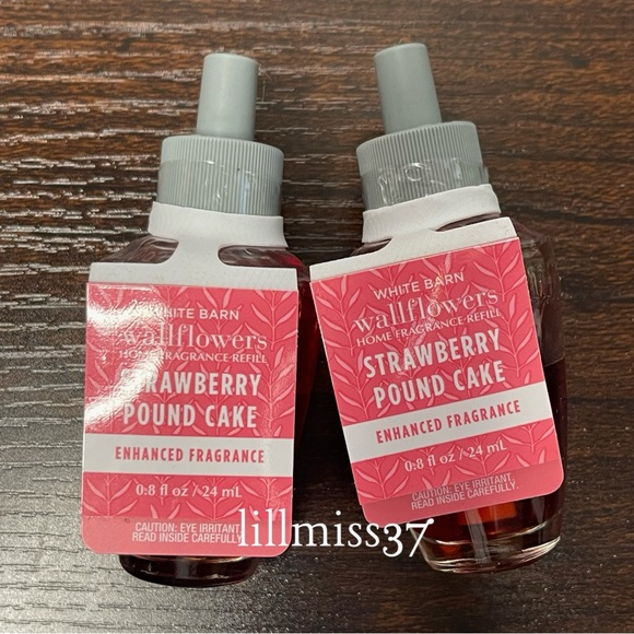 2X STRAWBERRY POUND CAKE Bath & Body Works Wallflower Refill Bulb Bundle - Picture 2 of 4